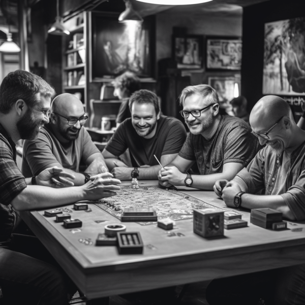 men of the mannerbund playing tabletop rpg-min